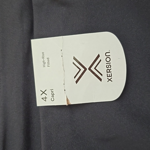 XERSION WOMEN'S BLACK PLUS SIZE HIGH-RISE FITTED ATHLETIC CAPRI PANTS SIZE 4X - Picture 4 of 16